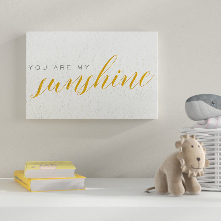HoneyBee Nursery You are My Sunshine Canvas Art Wayfair.co.uk